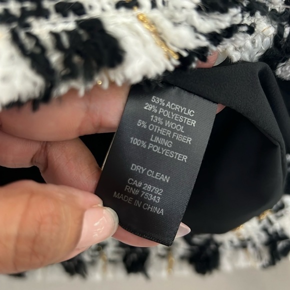 House of Harlow 1960 Black & White Tweed Jacket - Picture 6 of 7